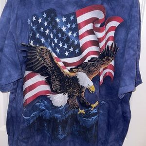 The Mountain American Flag and Eagle Tshirt XXL
